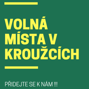 VOLNÁ MÍSTA V KROUŽCÍCH